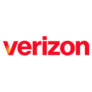 The image shows the Verizon logo with the word “verizon” in lowercase, bold red letters on a white background. The “v” has a gradient with orange and yellow hues, adding a vibrant touch to the design—perfect for raising awareness around digital threats such as phishing, vishing, and smishing.