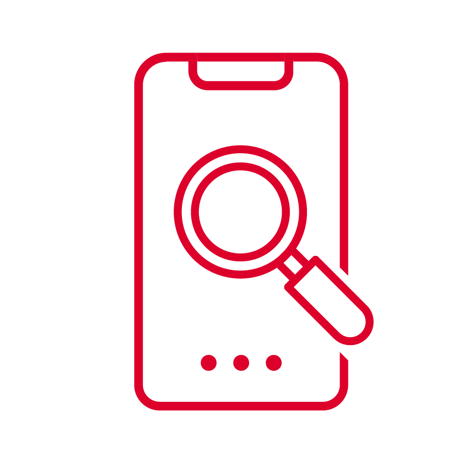 search symbol over mobile phone