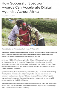 Spectrum Pricing and Licensing in Africa –  Driving Mobile Broadband image