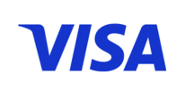 Text logos of Gates Foundation and VISA. The Gates Foundation logo is in black serif font on the left, and the VISA logo is in blue sans-serif font on the right. The logos are aligned horizontally on a white background.